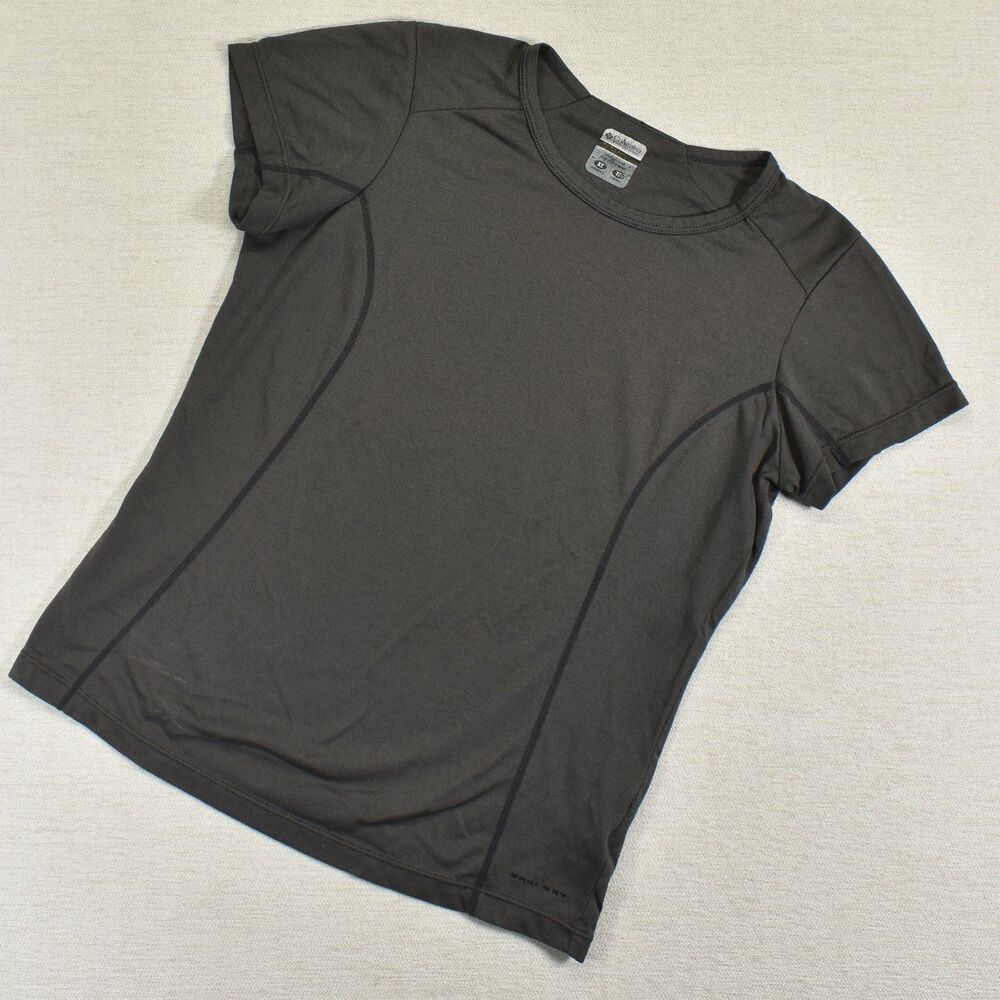 Columbia Titanium Shirt Womens XS Charcoal Gray Short Sleeve Performance Hiking